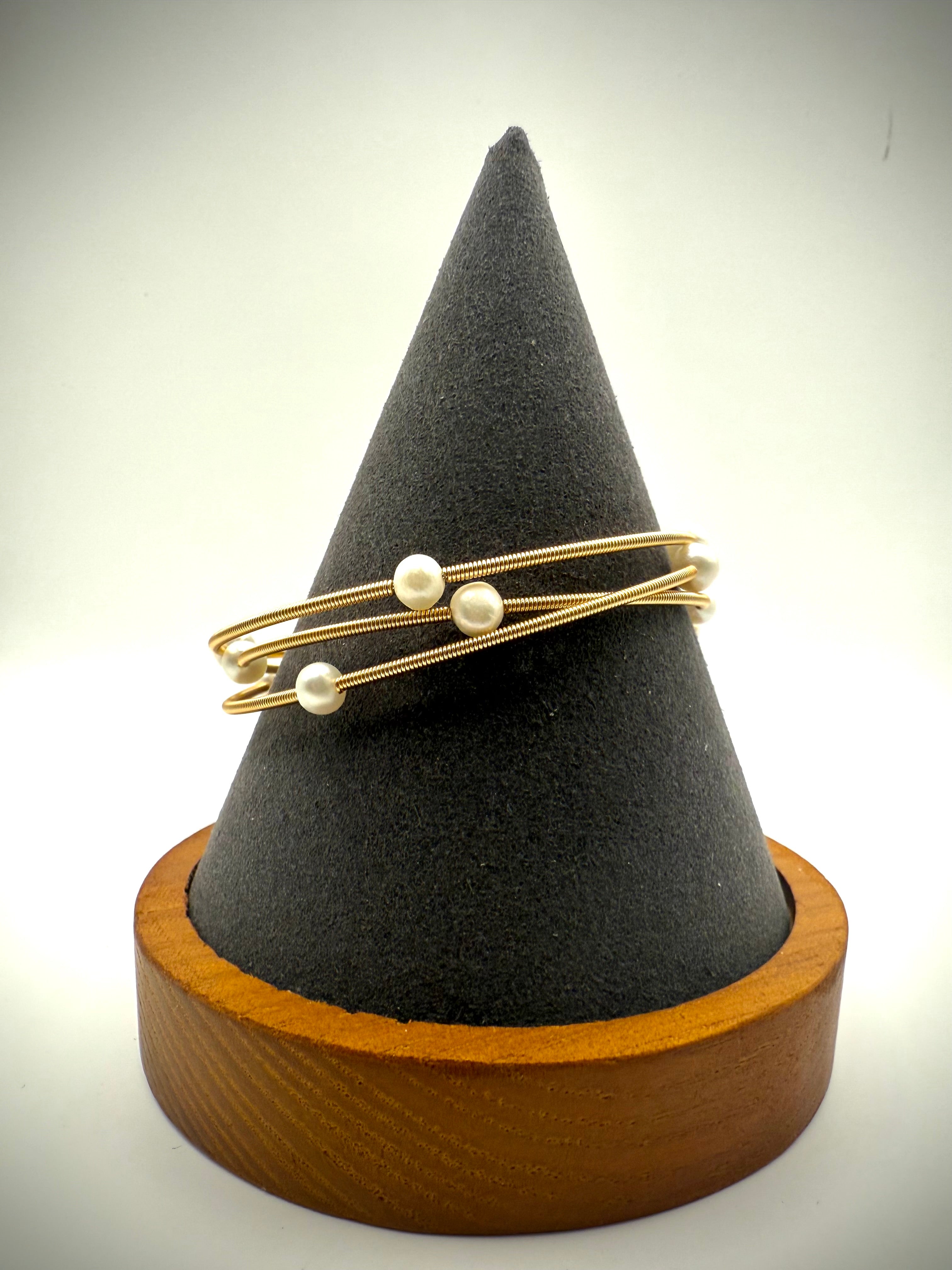 Three Layer Freshwater Pearl Bangle