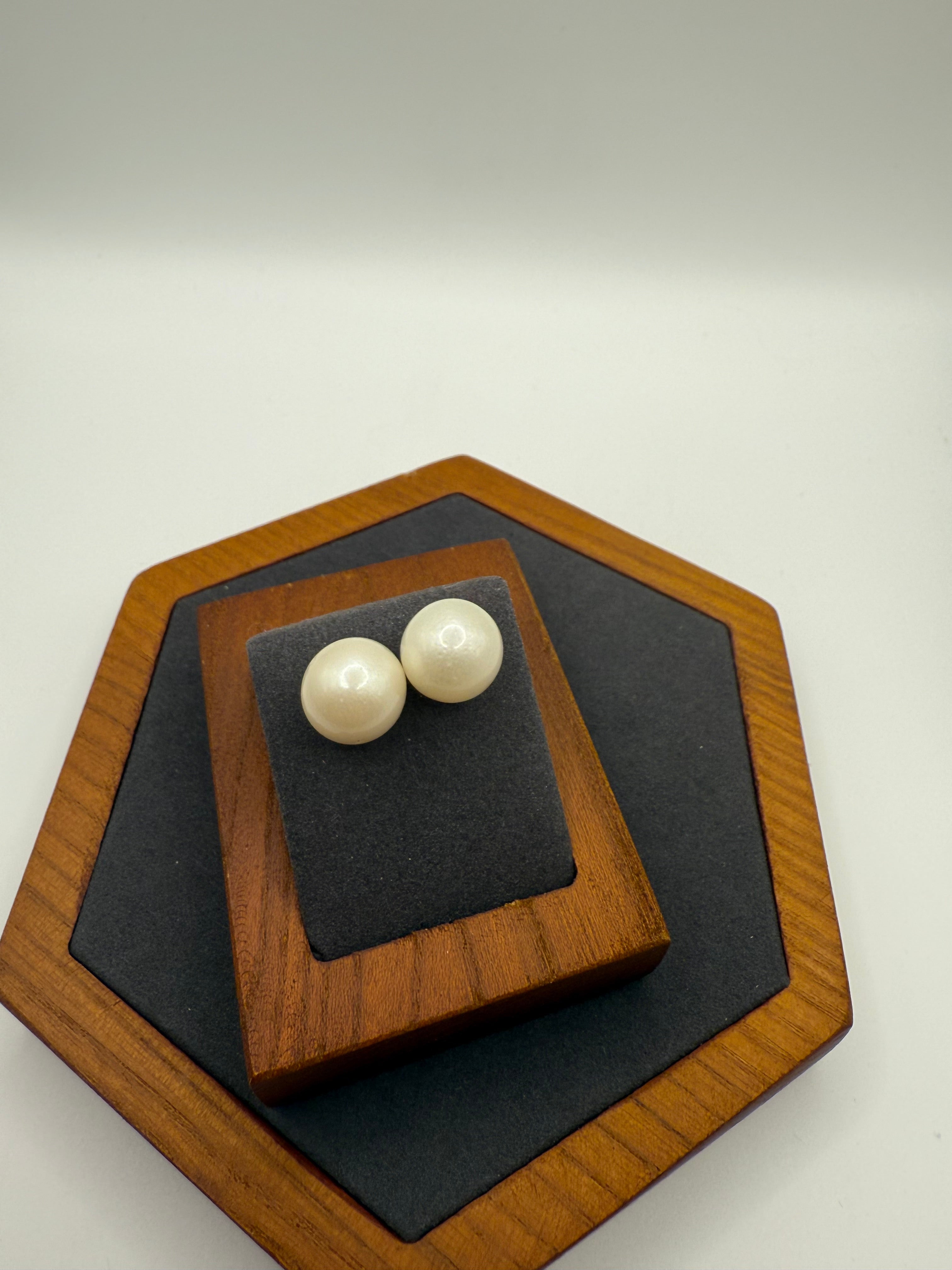 Creamy White South Sea Pearl Stud Earrings