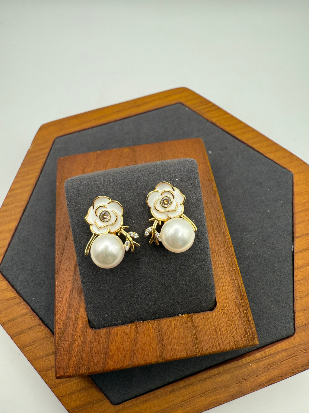 White Freshwater Pearl Earrings