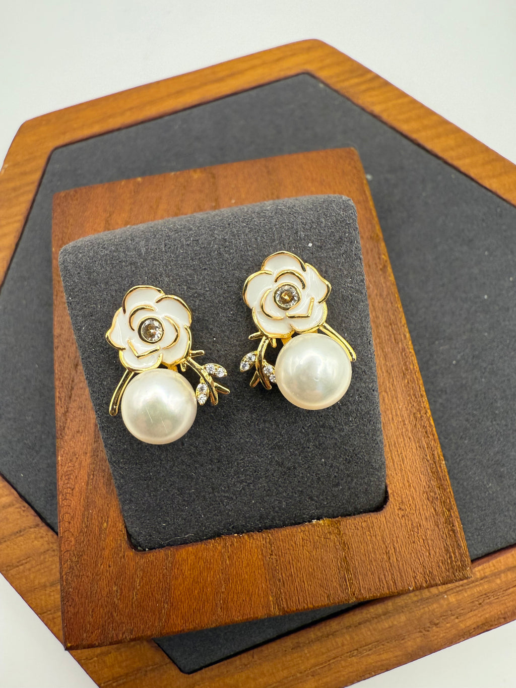 White Freshwater Pearl Earrings