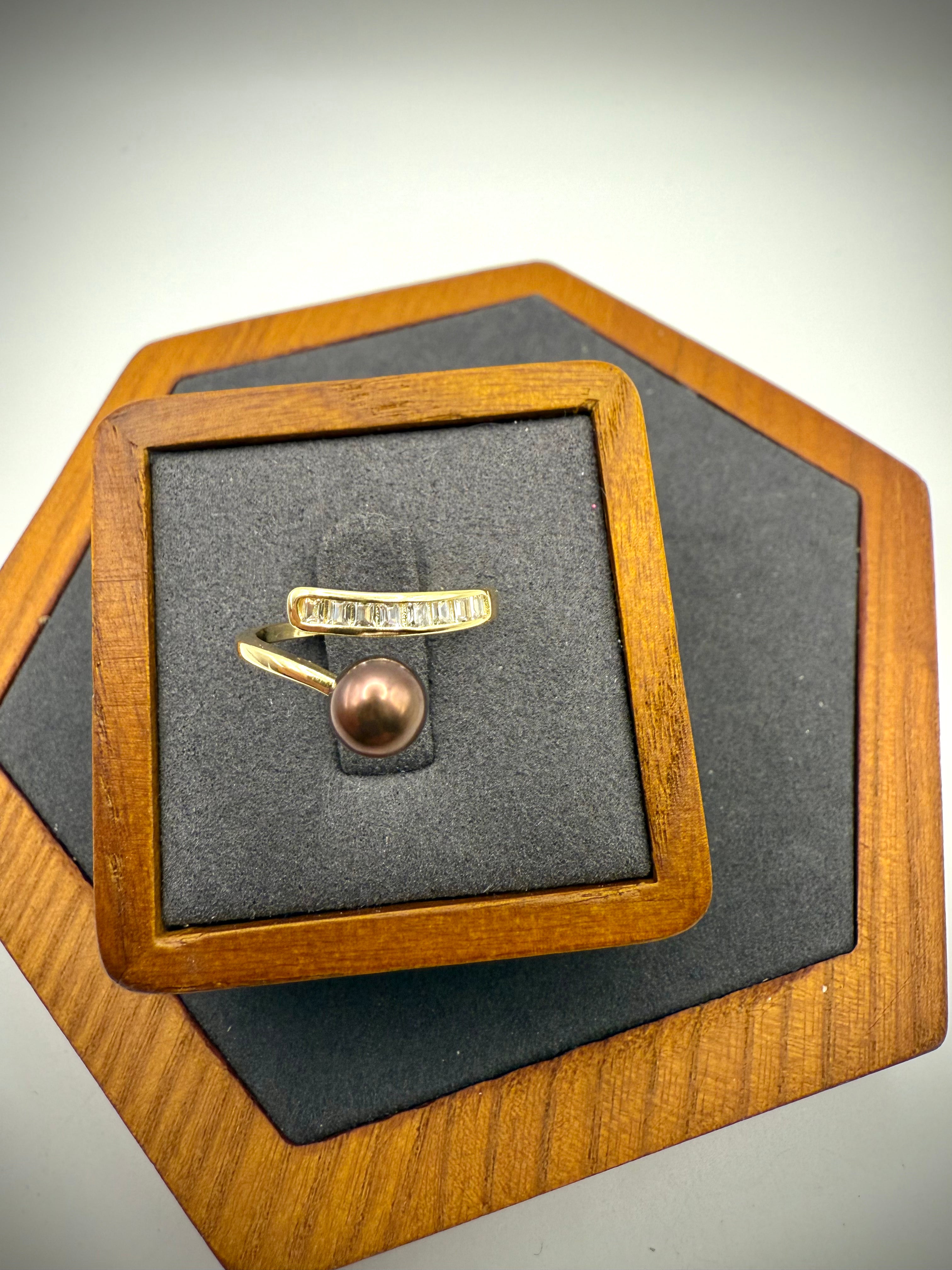 Bronze Freshwater Pearl Ring