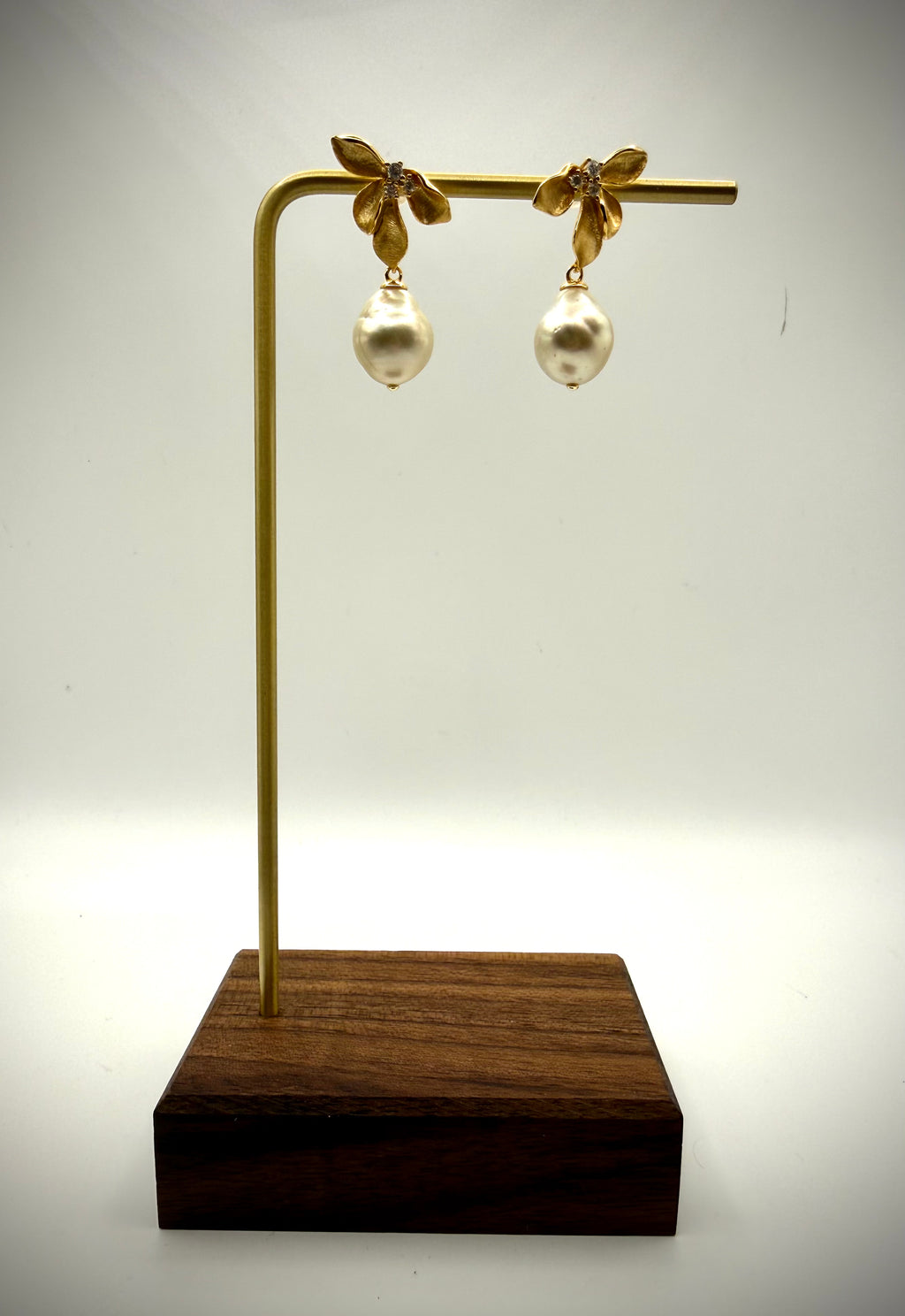 Champagne Baroque South Sea Pearl Earrings