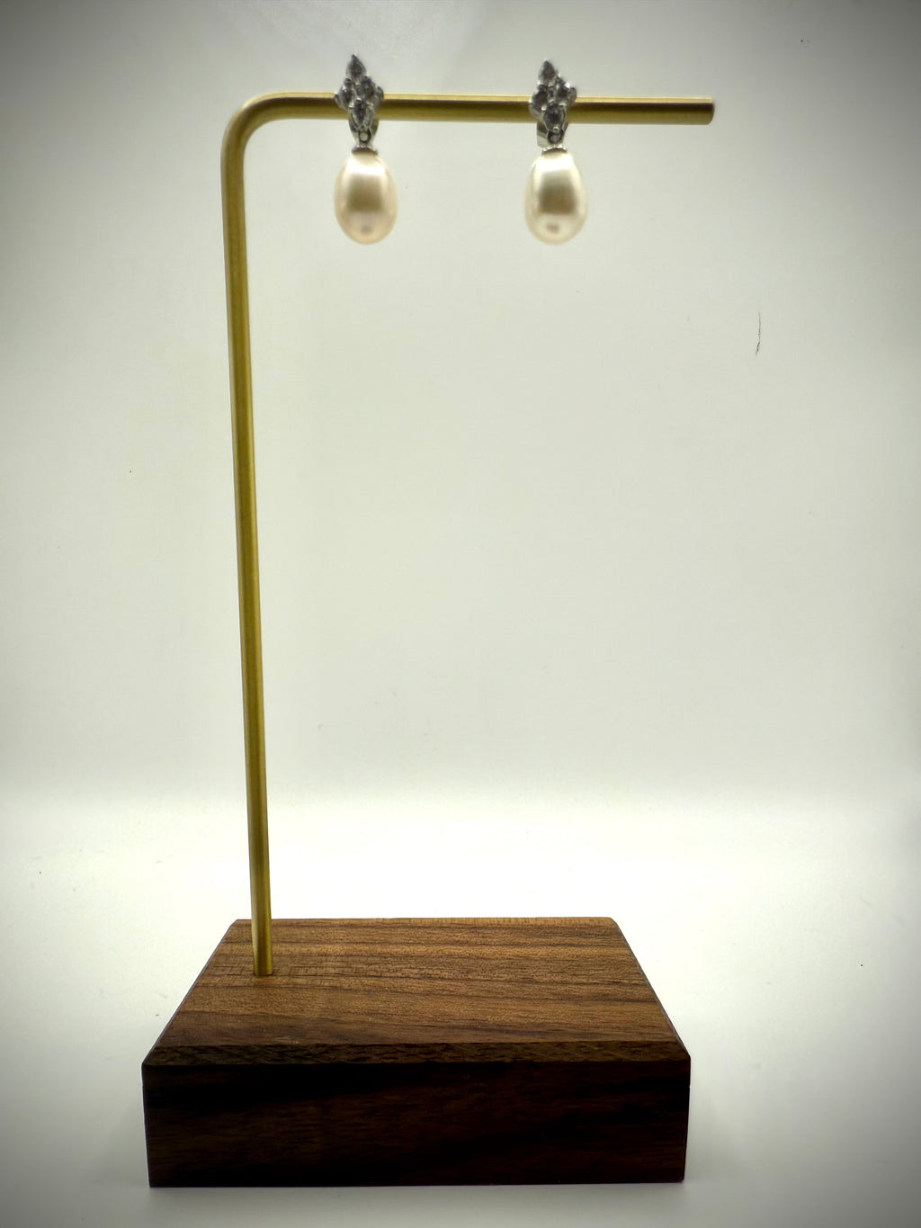 White Teardrop Dangling Earrings